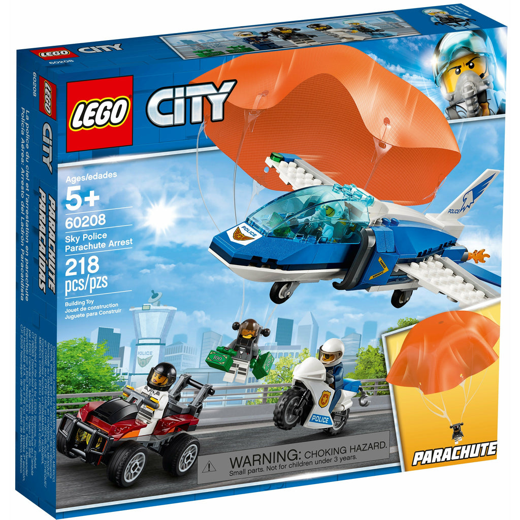 Lego City Sky Police Parachute Arrest Building Set 5Y+