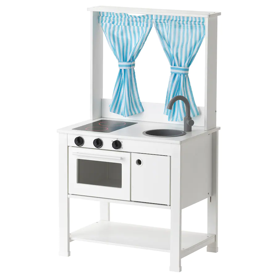 Spisig Play Kitchen With Curtains Age 3Y+