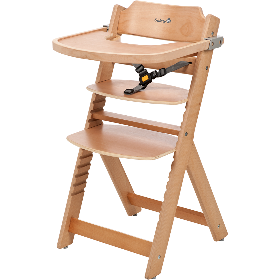 Safety 1st Timba High Chair With Tray Included Natural Wood Age 6m+