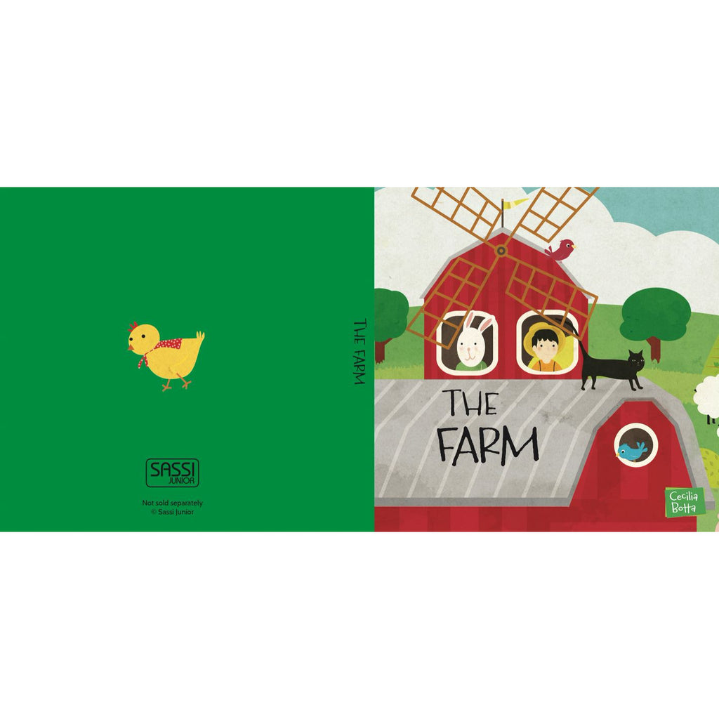 Sassi Book And Giant Puzzle Round Box The Farm Age- 3 Years & Above