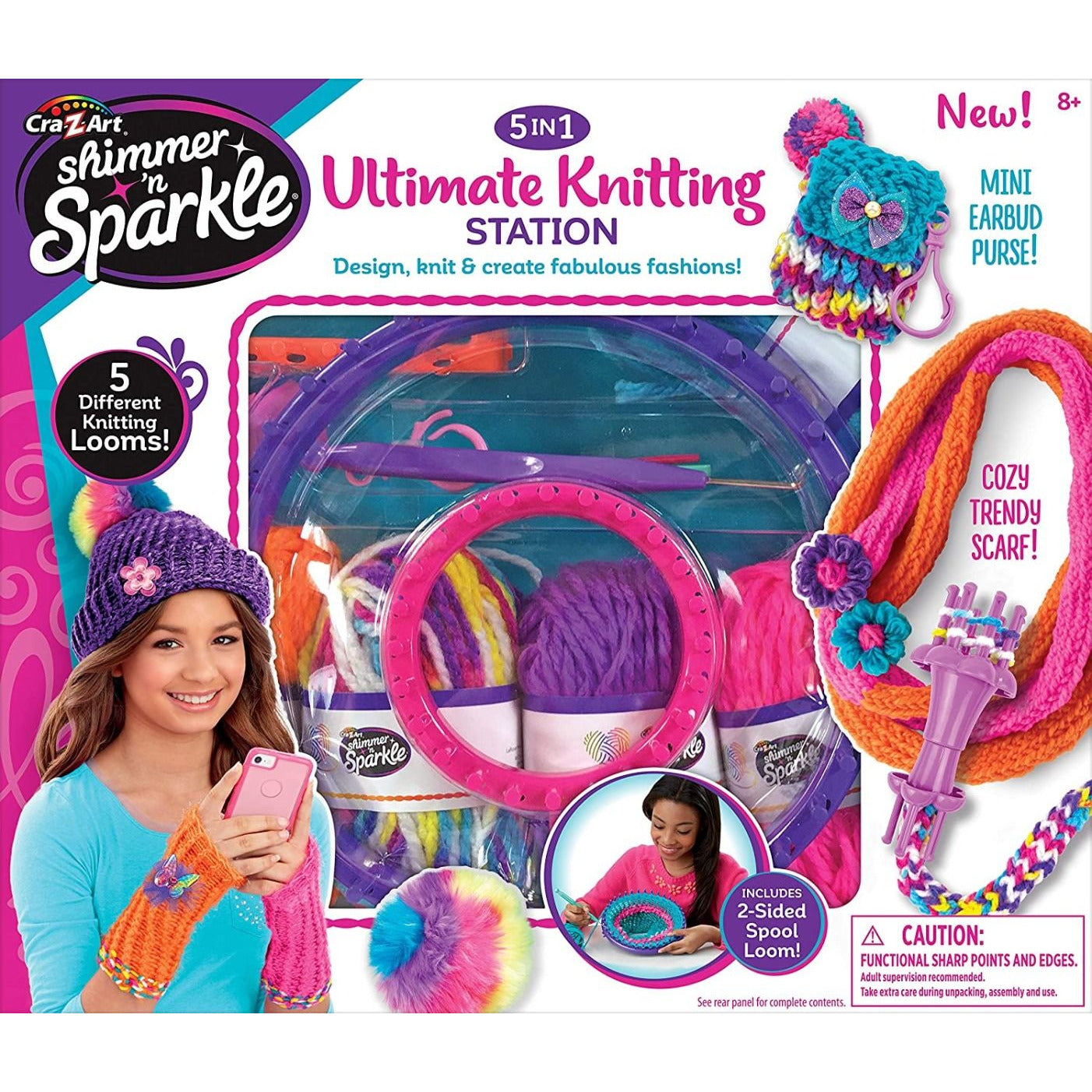 Shimmer N Sparkle 2 In 1 Kint & Crochet Creations Studio Age-6 Years & Above