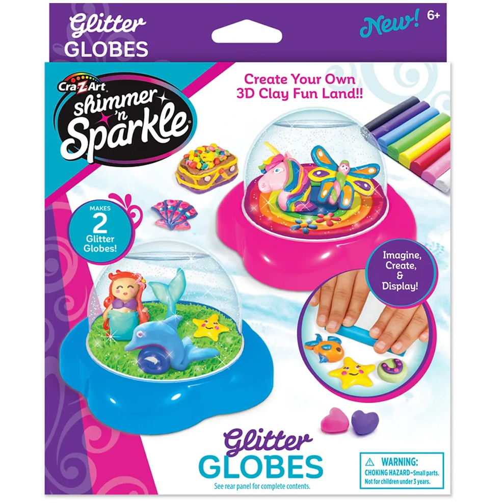 Shimmer N Sparkle Glitter Globes (Makes 2 Glitter Globes) Multicolor Age-6 Years & Above