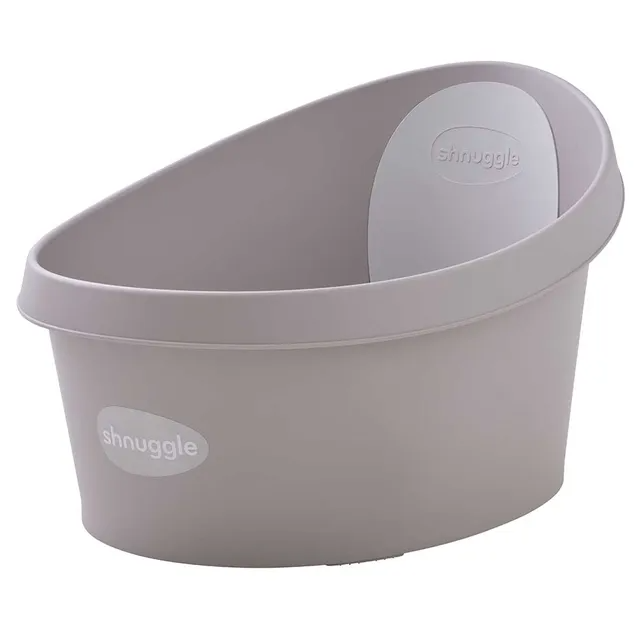 Shnuggle - Toddler Bath Tub W/ Plug & Seat Support Taupe Age- 12 Months to 4 Years