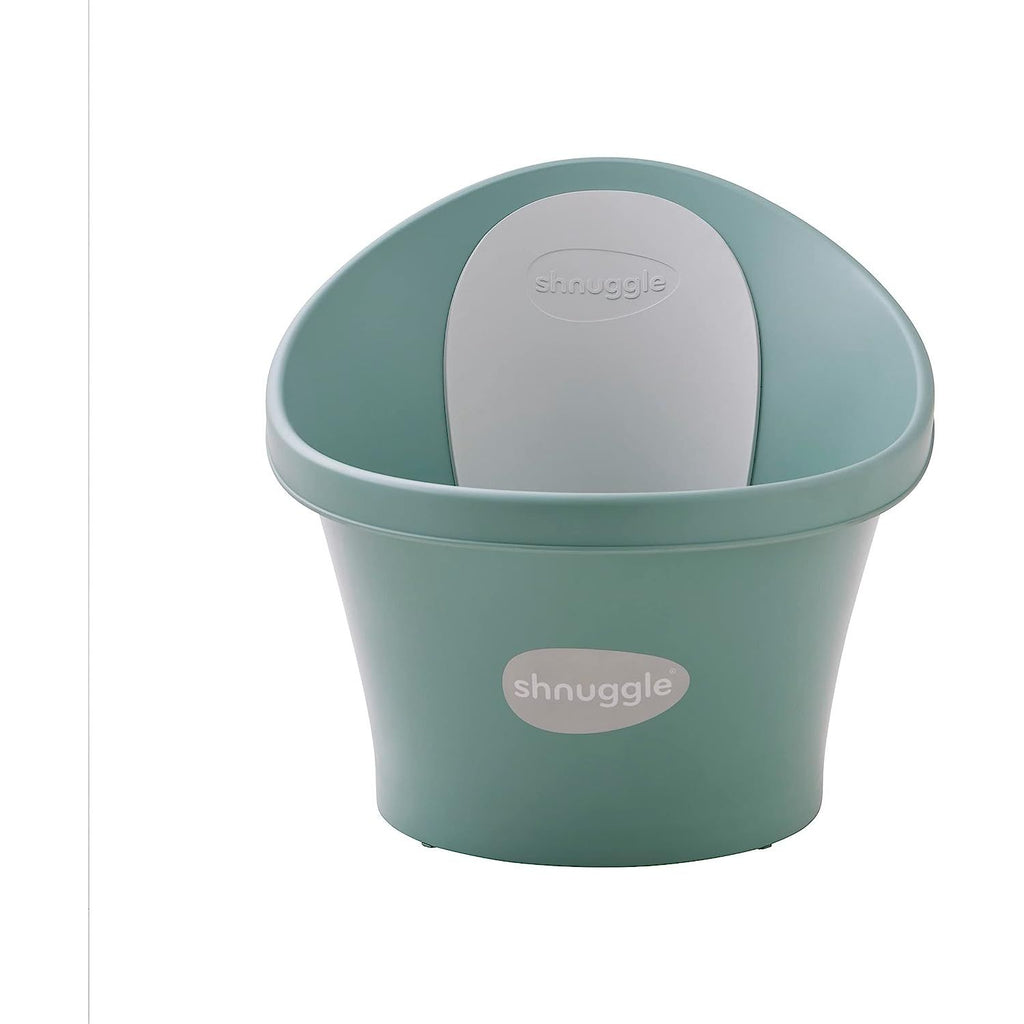 Shnuggle Bath Tub   Compact Support Seat with Plug Eucalyptus Age Newborn & Above