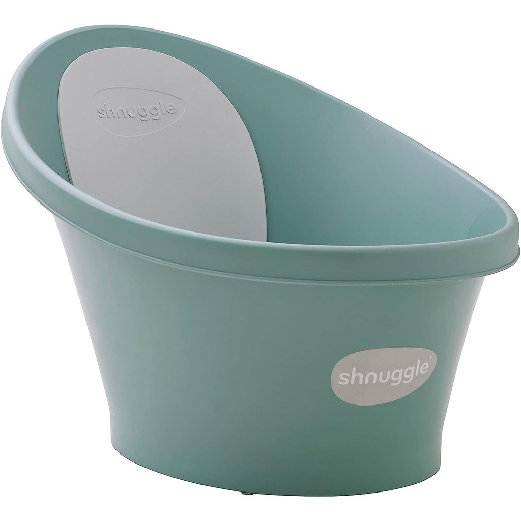 Shnuggle Bath Tub   Compact Support Seat with Plug Eucalyptus Age Newborn & Above