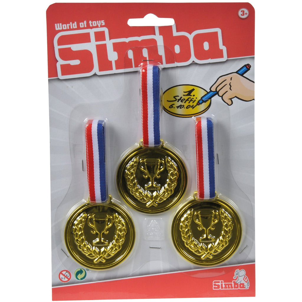Simba - World Of Toys World Of Toys 3 Pcs Plastic Medal Multicolor Age-3 Years & Above
