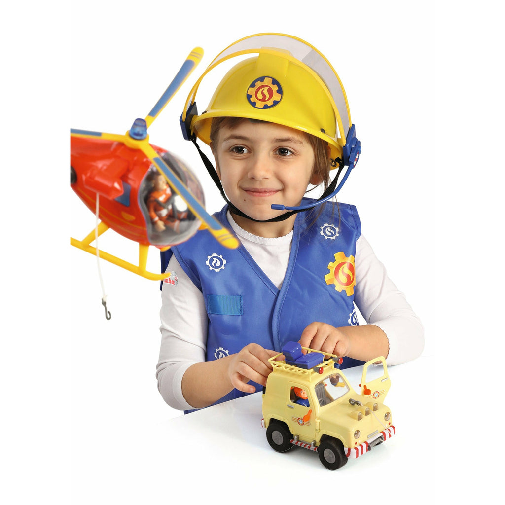 Simba Fireman Sam Plastic Helmet W.Microphone Multicolor Age-3 Years & Above