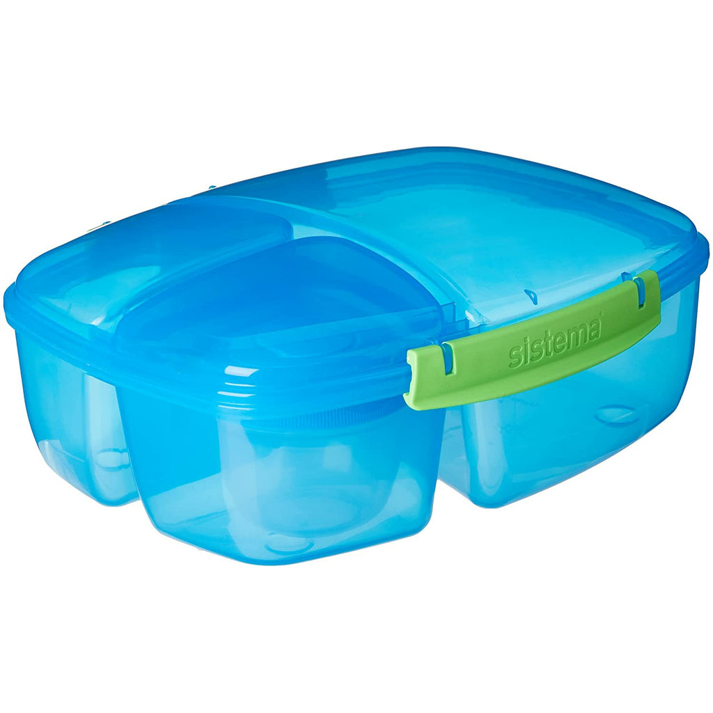 Sistema Triple Split Lunch Box & Yogurt Pot Container