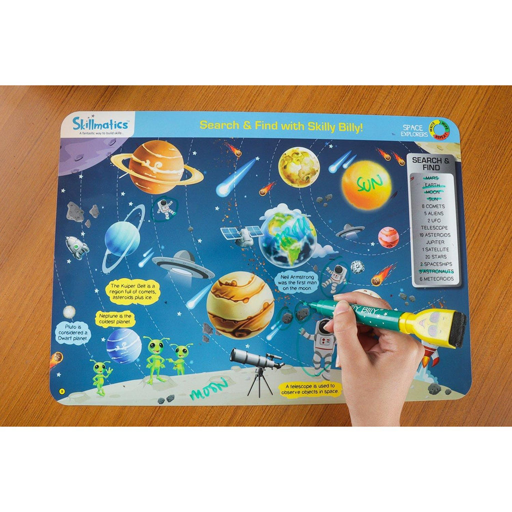 Skill Matics Space Explorers Write And Wipe Activity Mats Age- 6 Years to 9 Years