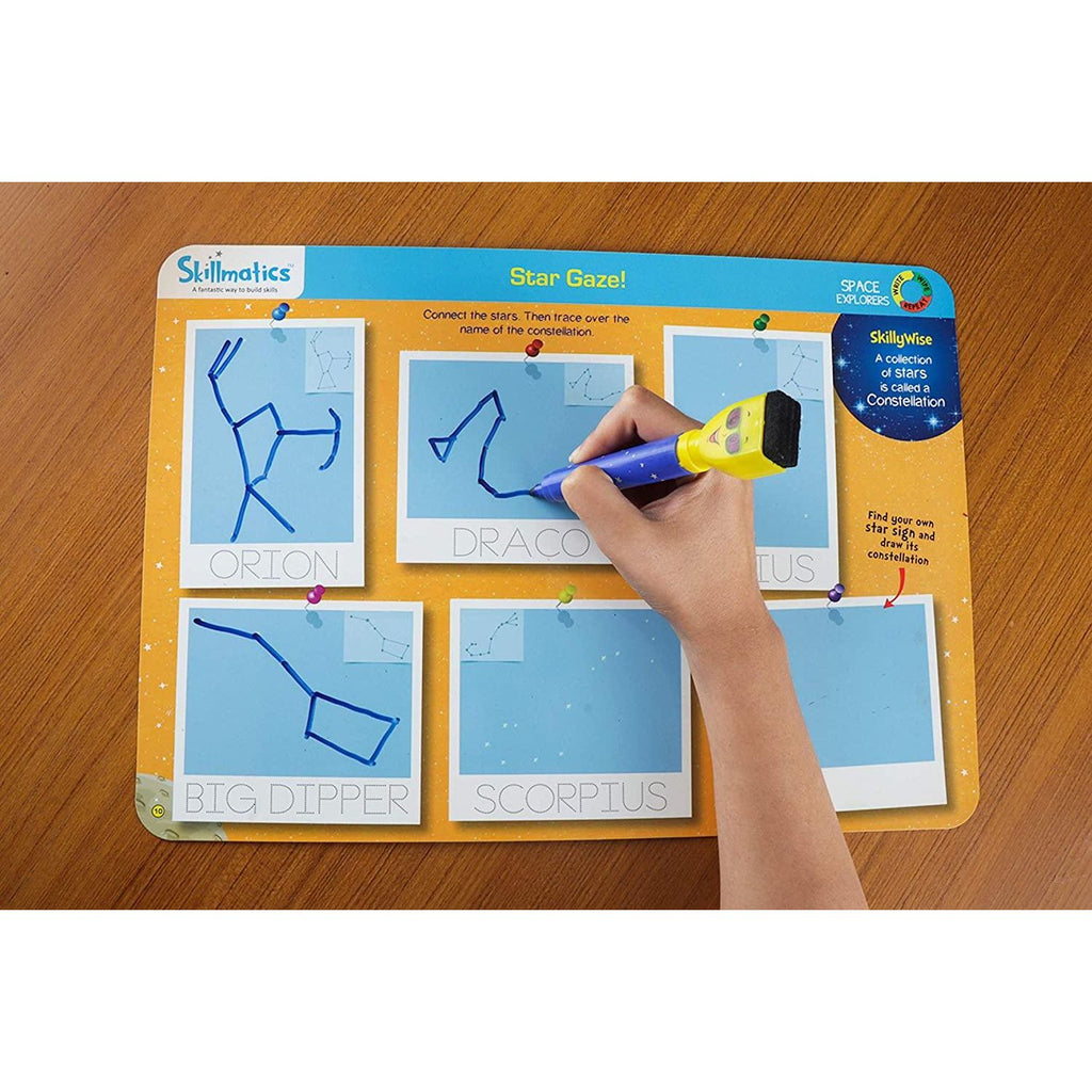 Skill Matics Space Explorers Write And Wipe Activity Mats Age- 6 Years to 9 Years