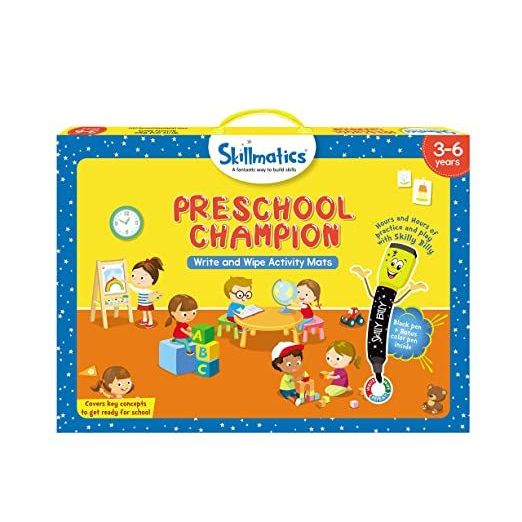 Skillmatics Preschool Champion Write And Wipe Activity Mats Age- 3 Years to 6 Years