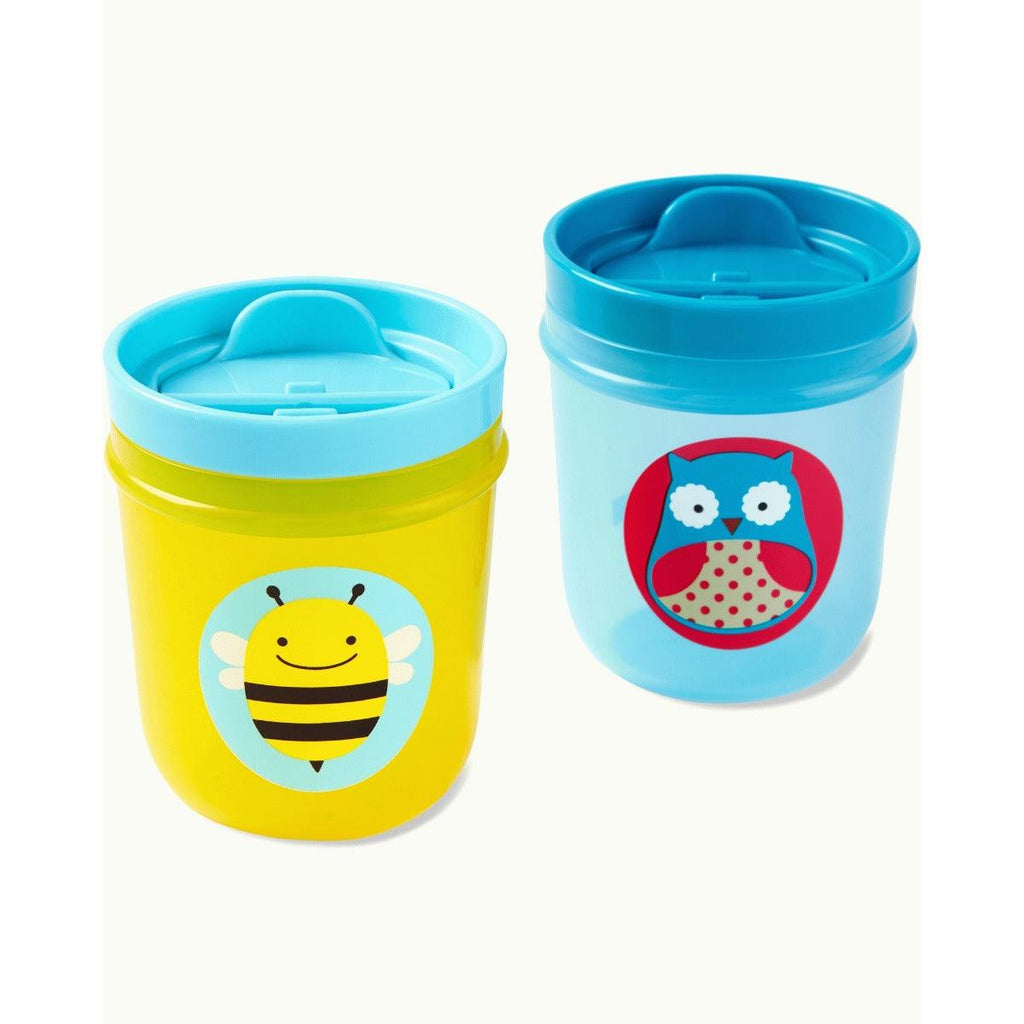 SkipHop Zoo Bee/ Owl Tumbler Cups Set of 2 Age- 18 Months & Above 