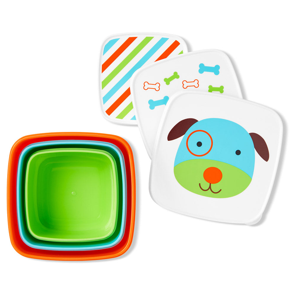 Skip Hop Zoo Dog Snack Box Set of 6 Multicolor Age- 18 Months & Above