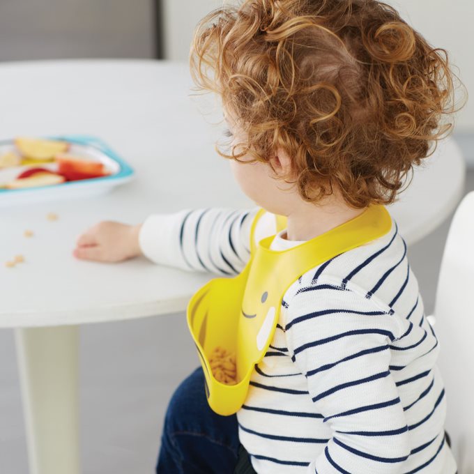 Skip Hop Zoo Fold & Go Silicone Bib Bee Age-6 Months & Above