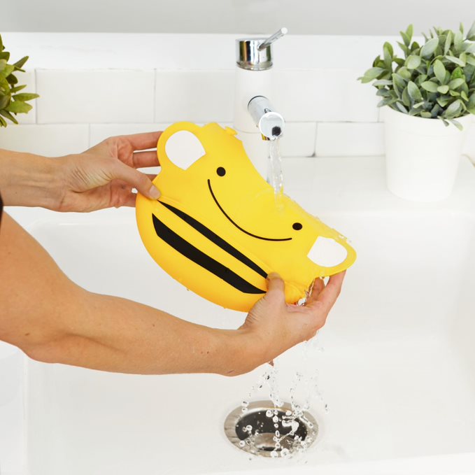 Skip Hop Zoo Fold & Go Silicone Bib Bee Age-6 Months & Above