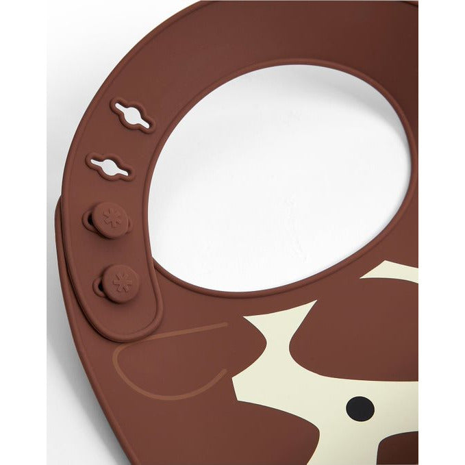 Skip Hop Zoo Fold & Go Silicone Bib Giraffe Age-2 Years & Above