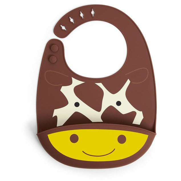 Skip Hop Zoo Fold & Go Silicone Bib Giraffe Age-2 Years & Above