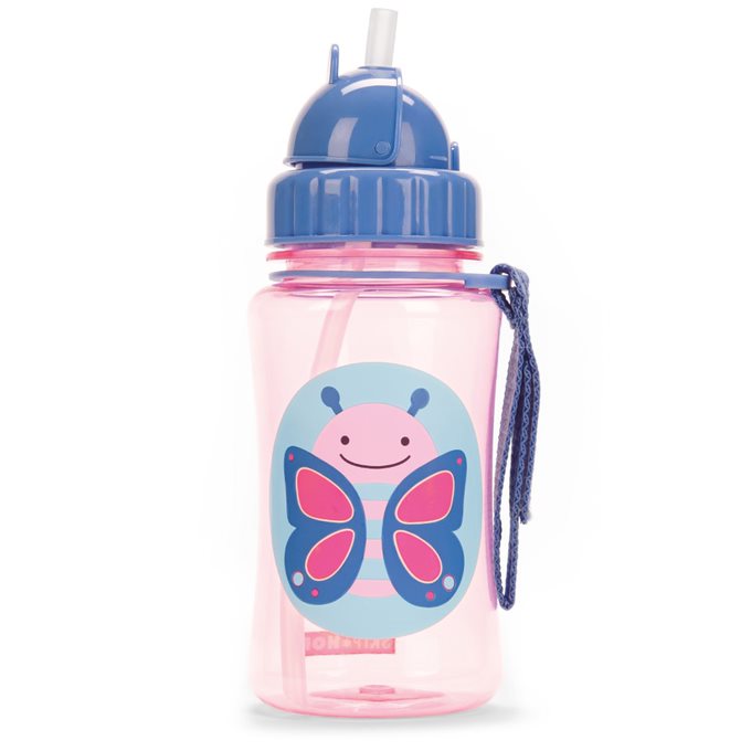 Skip Hop Zoo Straw Bottle Butterfly Age-2 Years & Above