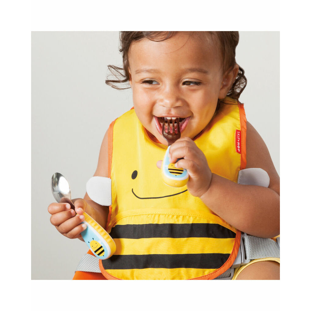Skip Hop Zootensils Fork & Spoon Bee Multicolor Age-1 Year & Above