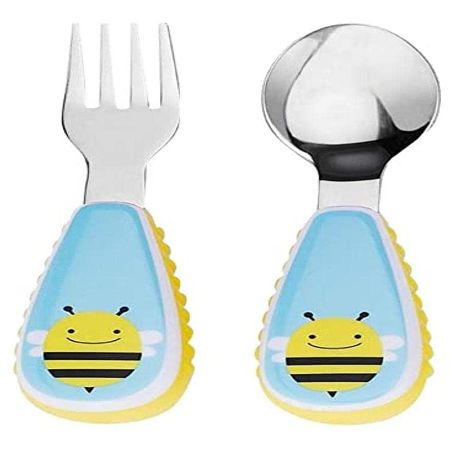 Skip Hop Zootensils Fork & Spoon Bee Multicolor Age-1 Year & Above