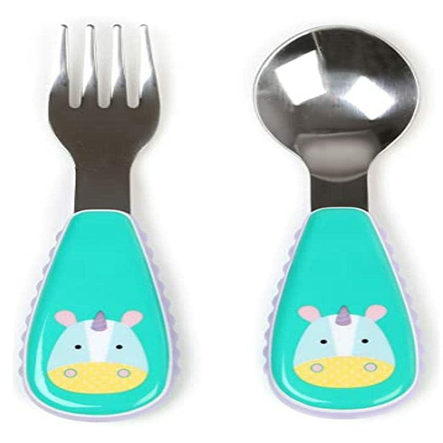Skip Hop Zootensils Fork & Spoon Unicorn Multicolor Age-1 Year & Above