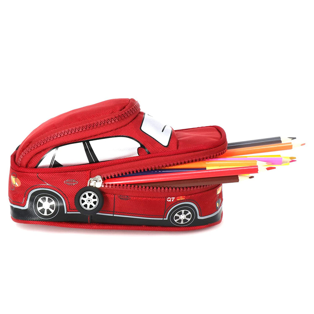 Smily Kiddos Car Pencil Pouch - Red Age 5Y+