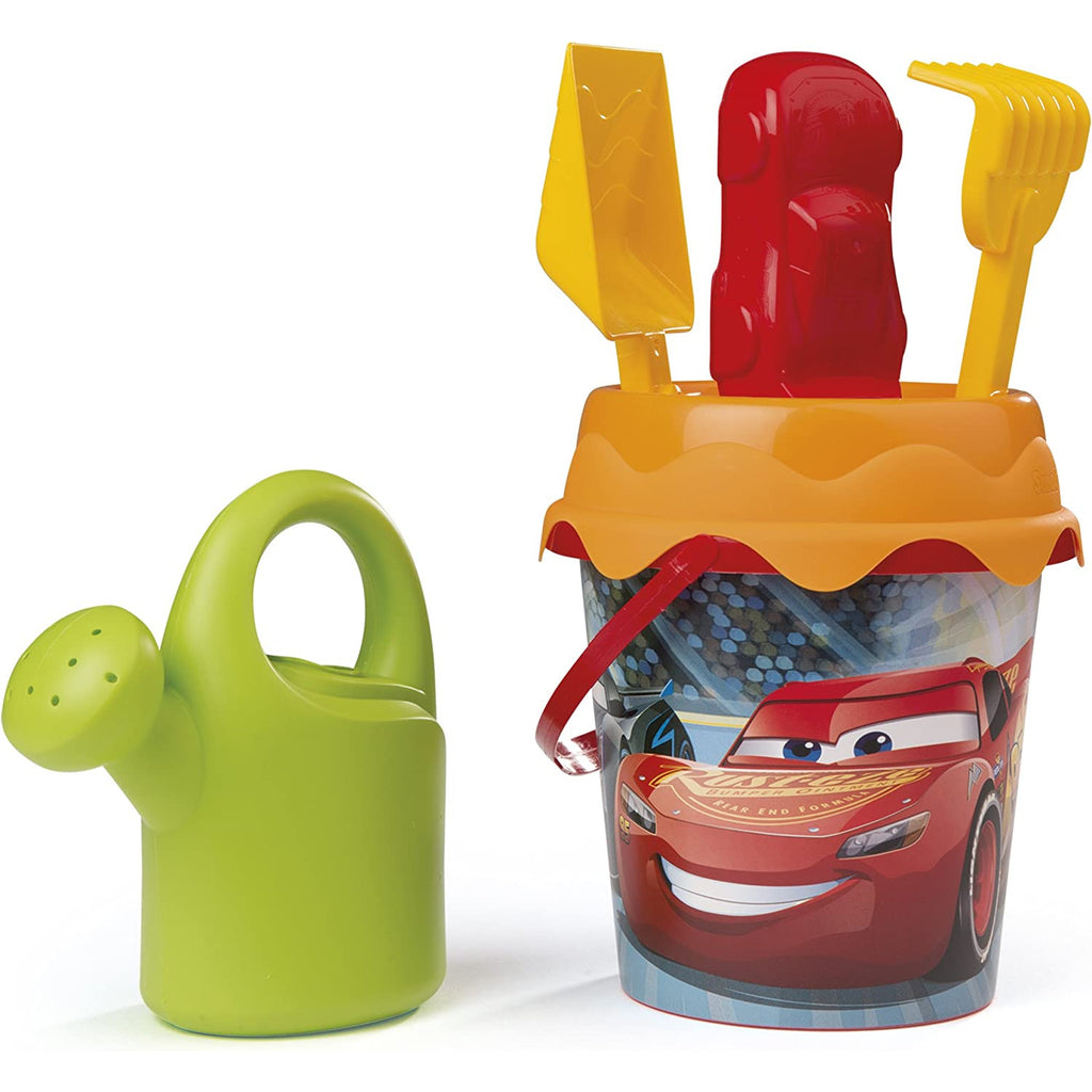 Smoby - Cars Sand Bucket Set With Watering Can Multicolor Age-3 Years & Above
