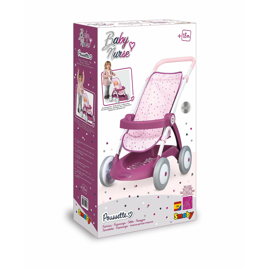 Smoby Chuli Pop Baby Nurse Stroller Pink Age-3 Years & Above