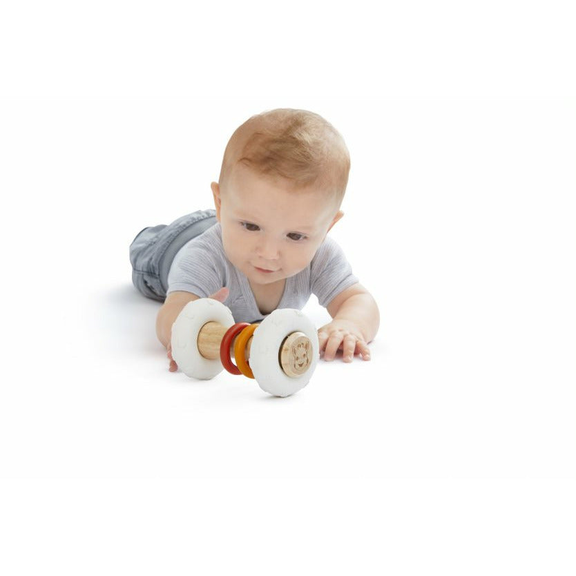 Sophie La Girafe SoPure Wooden And Rubber Rattle Totem Multicolor Age- 3 Months & Above