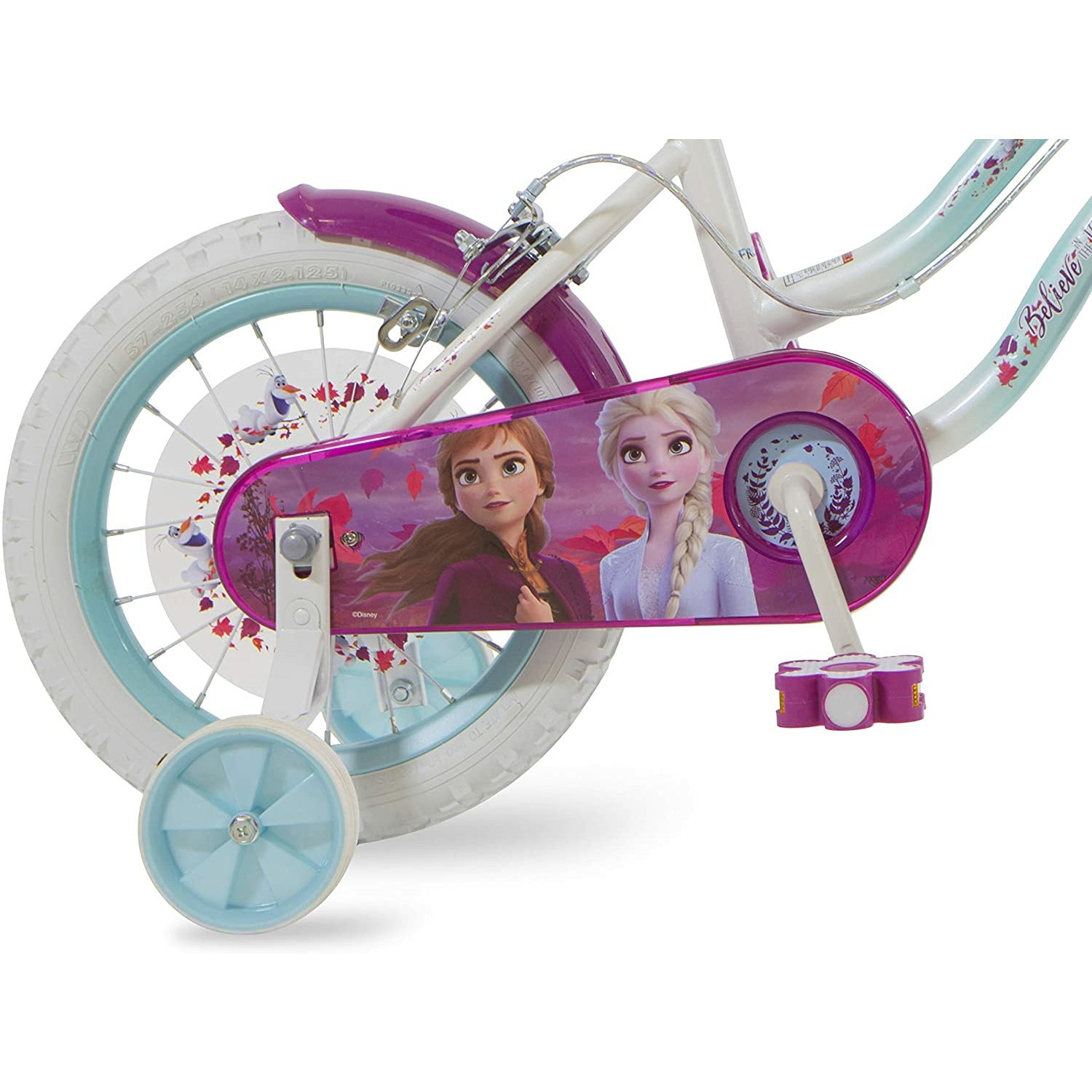 Frozen bike with basket clearance