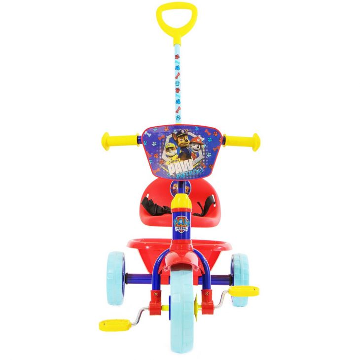 Spartan Paw Patrol Boys Tricycle with Pushbar Blue Age- 2 Years to 4 Years