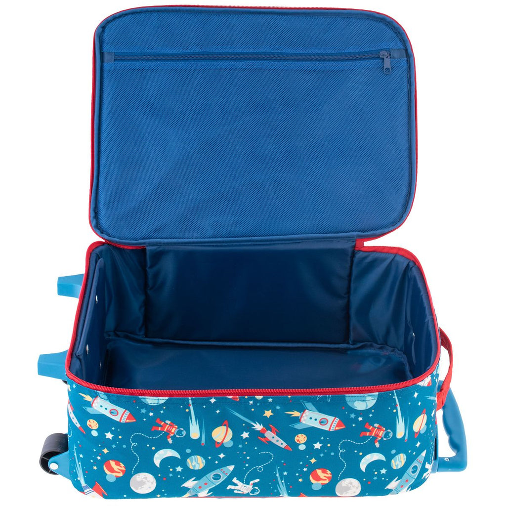 Stephen Joseph All Over Print Rolling Trolley Bag Space Blue Age- 3 Years & Above
