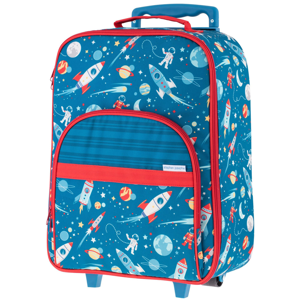Stephen Joseph All Over Print Rolling Trolley Bag Space Blue Age- 3 Years & Above