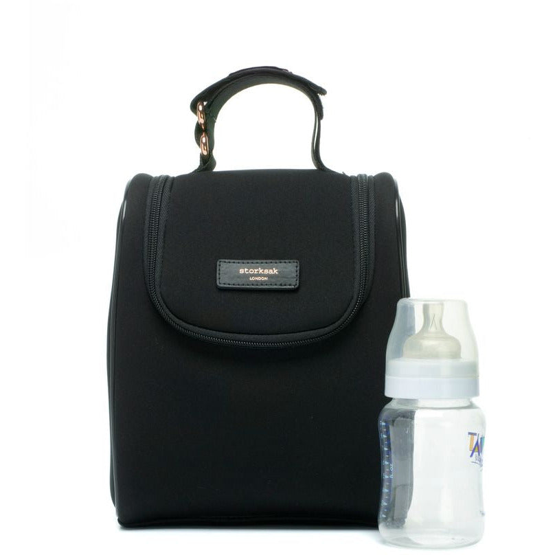 Storksak St. James Diaper Bag Black Scuba Age- Newborn & Above