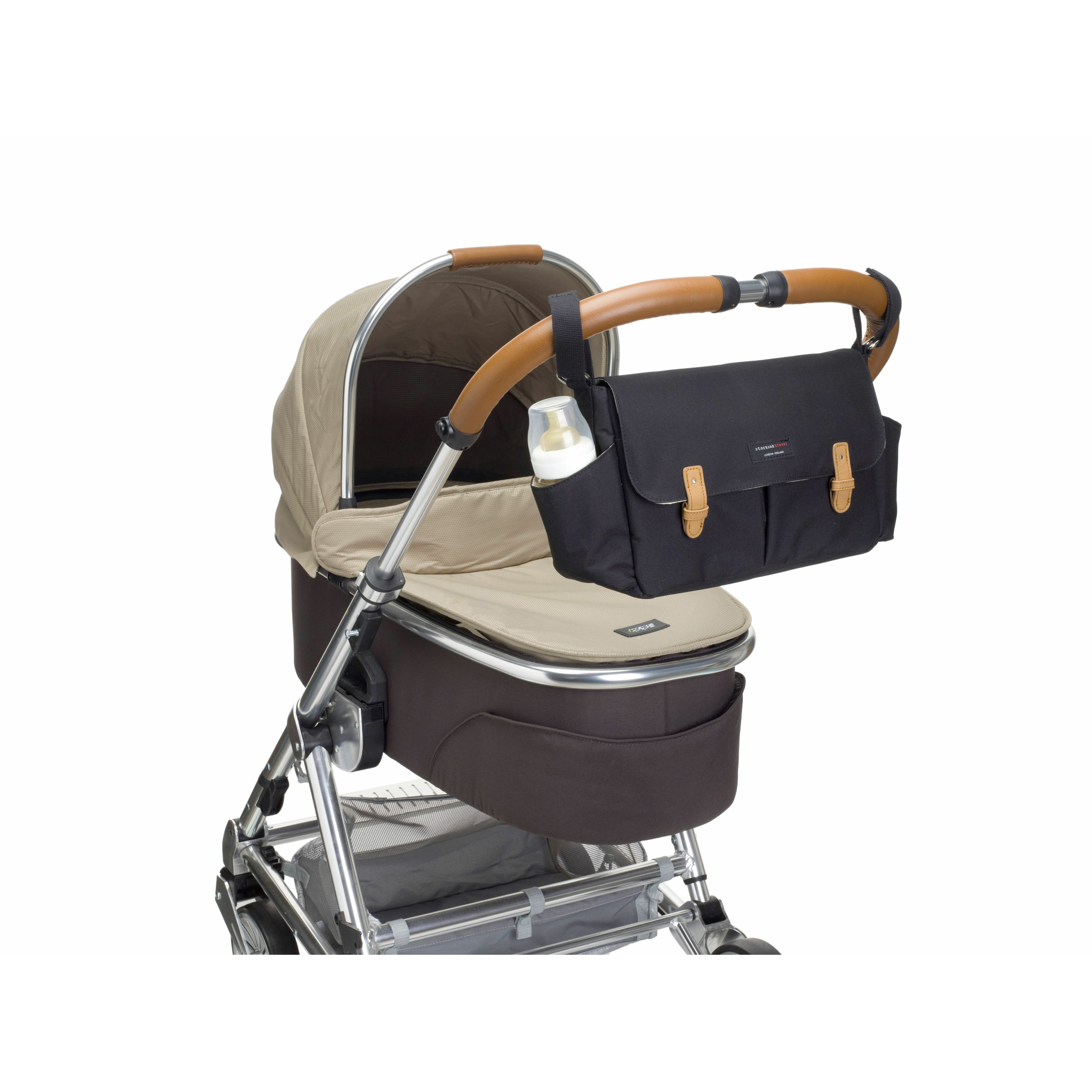 Storksak Travel Stroller Organizer Black Unisex Peekaboo