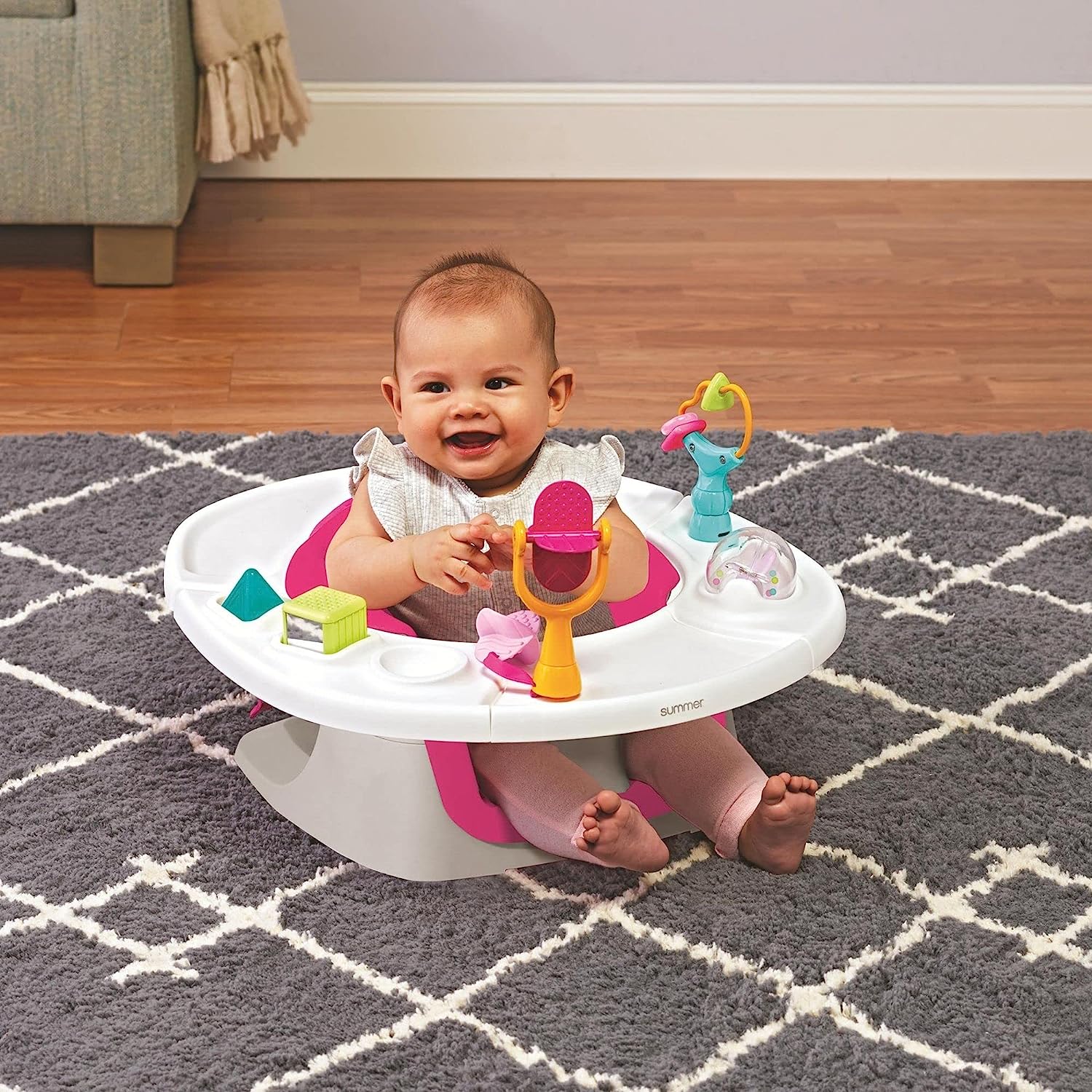 Summer Infant 4 In 1 Superseat Pink Age 6 Months to 3 Years Peekaboo