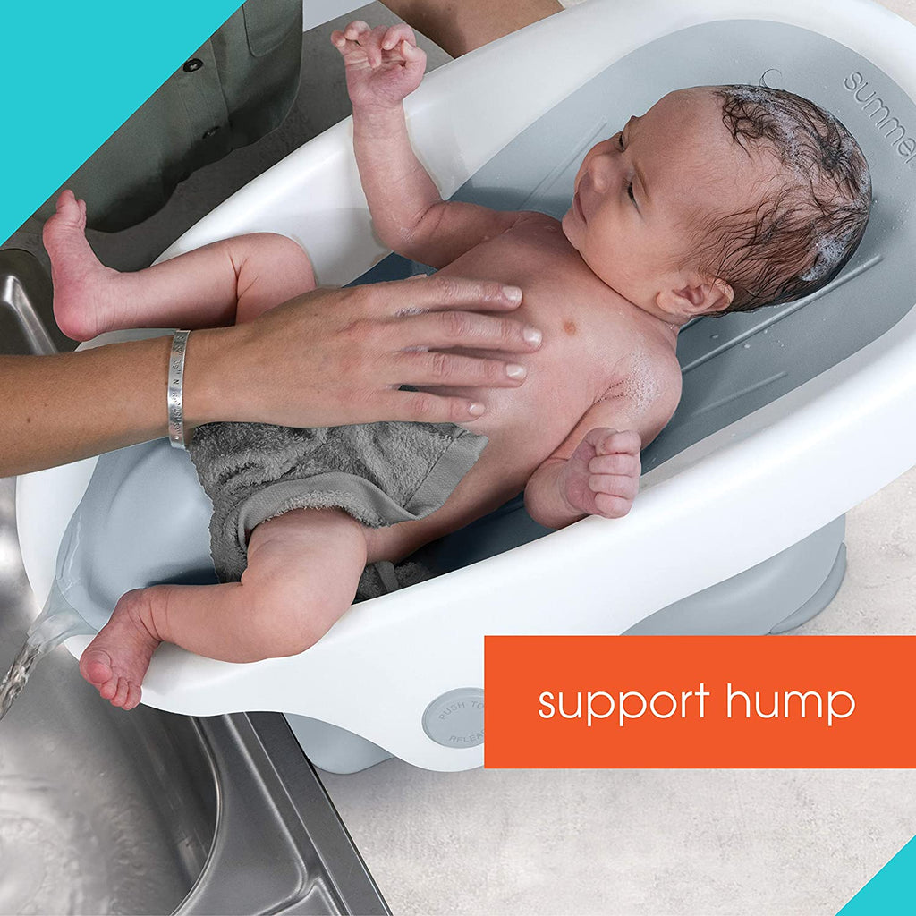 Summer Infant Clean Rinse Grow-With-Me Baby Bather Grey Age-Newborn To 6 Months