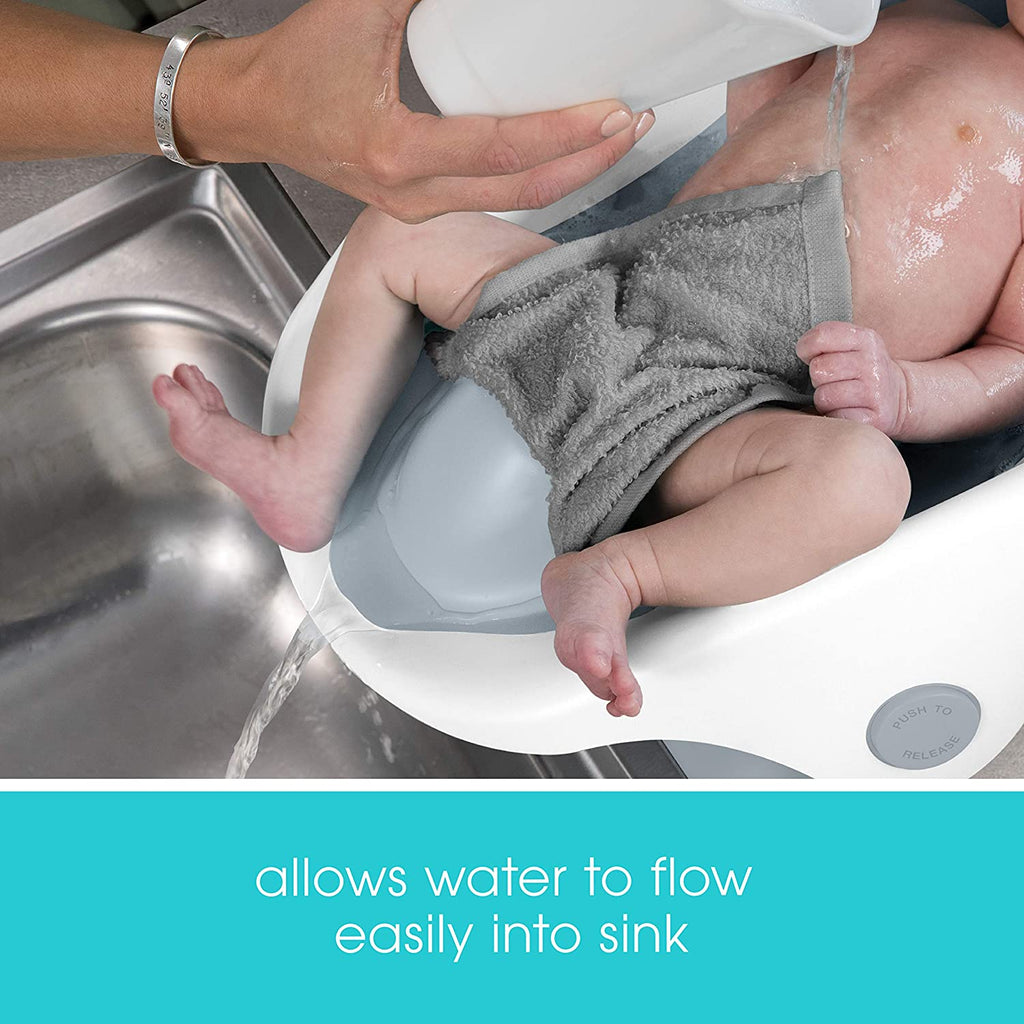 Summer Infant Clean Rinse Grow-With-Me Baby Bather Grey Age-Newborn To 6 Months