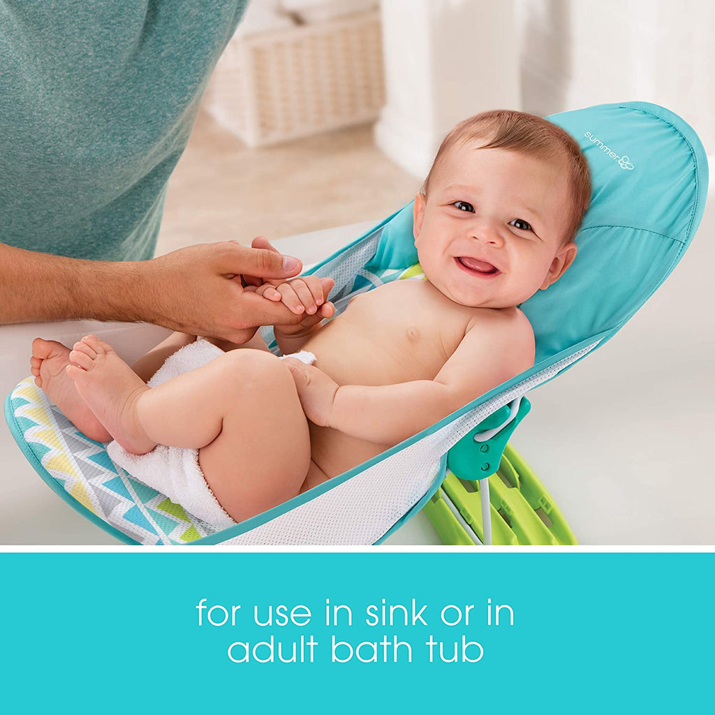 Summer Infant Deluxe Baby Bather - Triangles Stripes 0M+