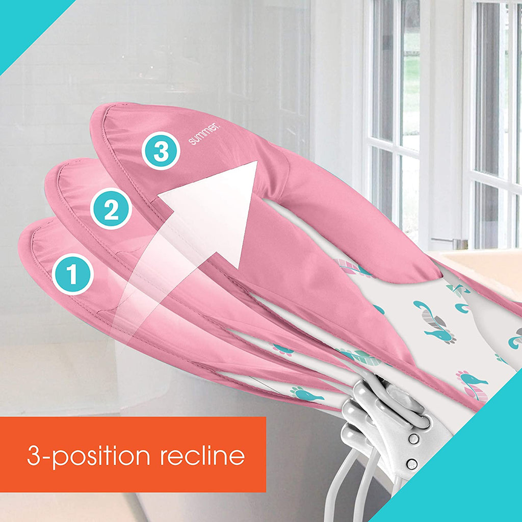 Summer Infant Deluxe Baby Bather Seahorse Pink Age-Newborn & Above