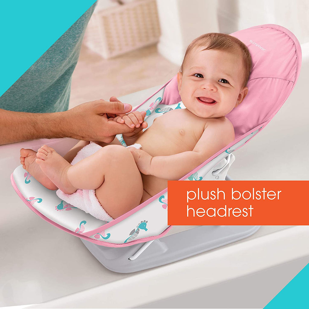 Summer Infant Deluxe Baby Bather Seahorse Pink Age-Newborn & Above