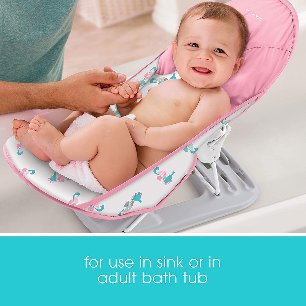 Summer Infant Deluxe Baby Bather Seahorse Pink Age-Newborn & Above