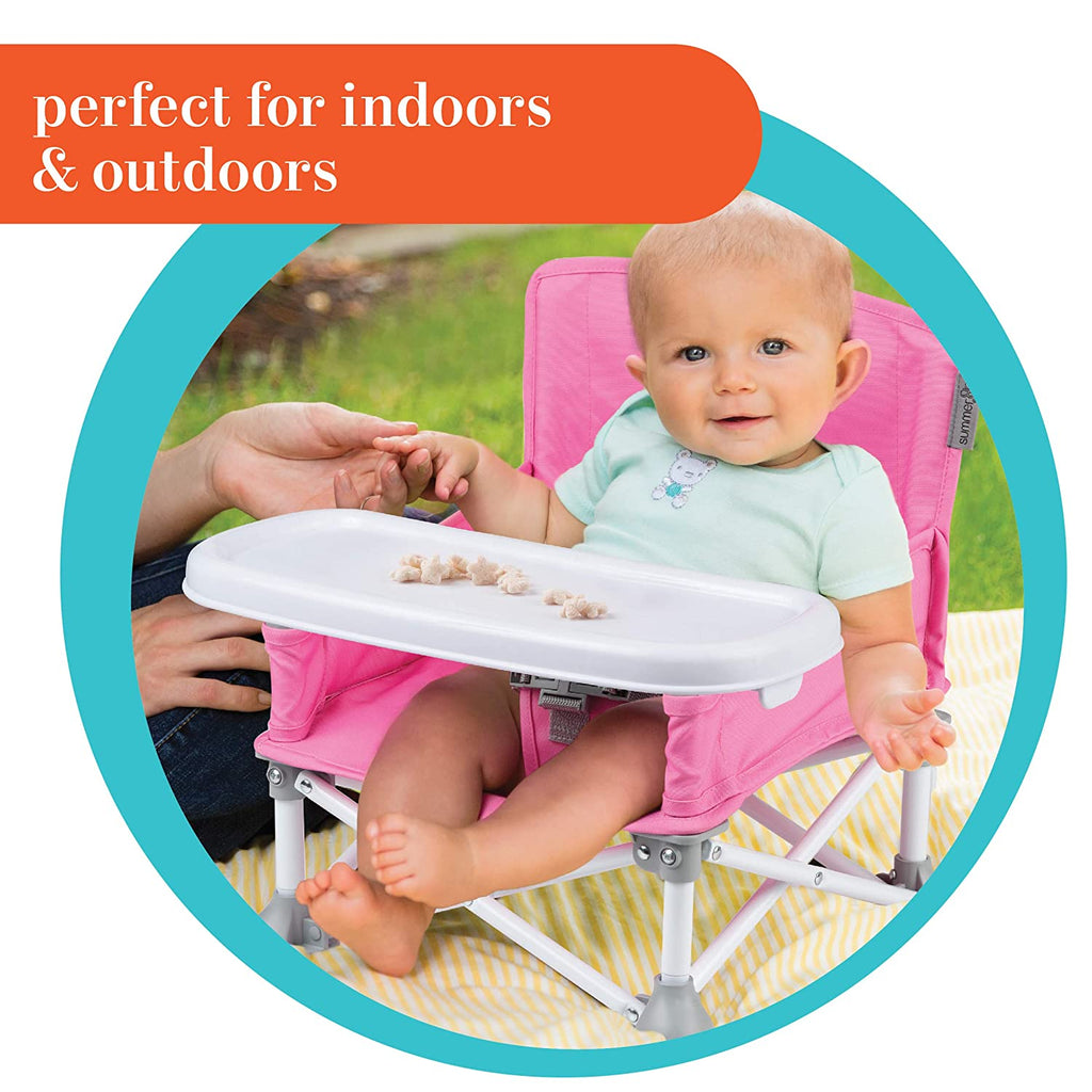 Summer Infant Pop N Sit Portable Booster Pink 6M+