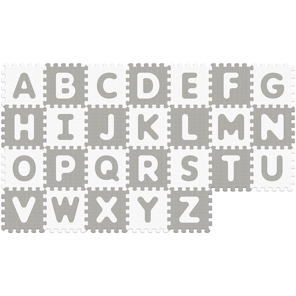 Sunta Antibacterial Alphabet Puzzle Mat 26 Pieces White/Grey Age-10 Months & Above