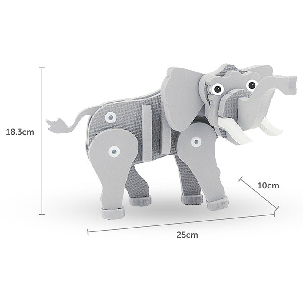 Sunta DIY Play Foam Building Toy Elephant Age-3 Years & Above