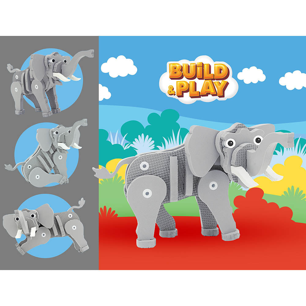 Sunta DIY Play Foam Building Toy Elephant Age-3 Years & Above