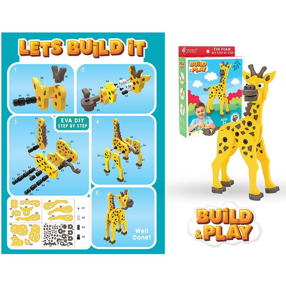 Sunta DIY Play Foam Building Toy Giraffe Age-3 Years & Above