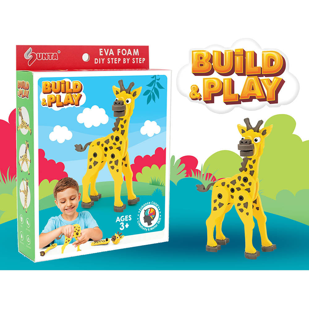 Sunta DIY Play Foam Building Toy Giraffe Age-3 Years & Above