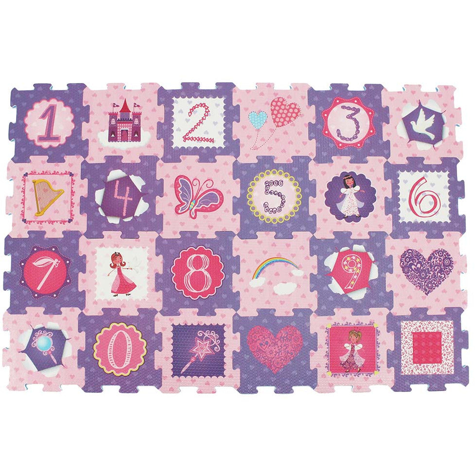 Sunta Fairy Princess And Numbers Puzzle Mat 24 Pieces Age10 Months