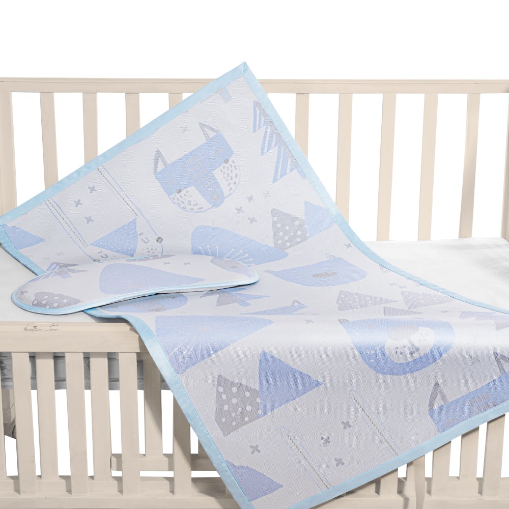 Sunveno Baby Mattress Protector Multipurpose Mat-Blue-M Unisex
